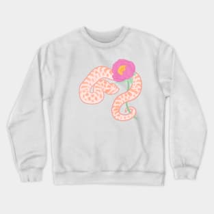 Pink Hognose and Peony Crewneck Sweatshirt